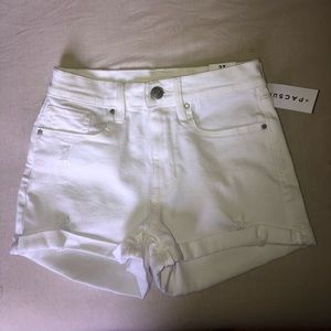white jean shorts